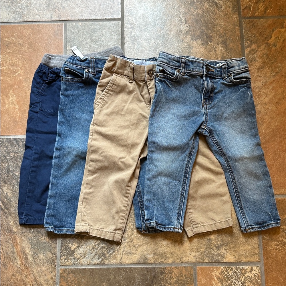 Four pairs of carters pants and jeans - size 18 months